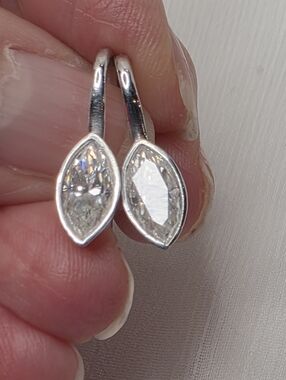 Moissanite Marquise Drop Earrings